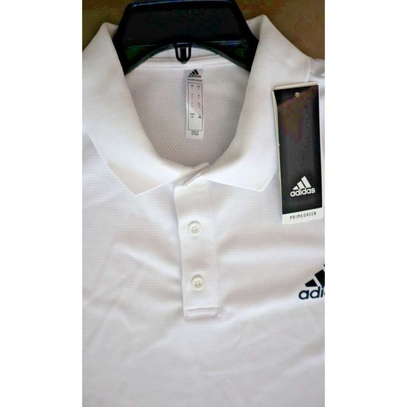 adidas GL0484 Men's Sz Large White/Black Designed to Move 3-Stripes Polo Shirt - Picture 5 of 9